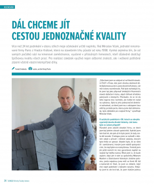 DÁL CHCEME JÍT CESTOU JEDNOZNAČNÉ KVALITY