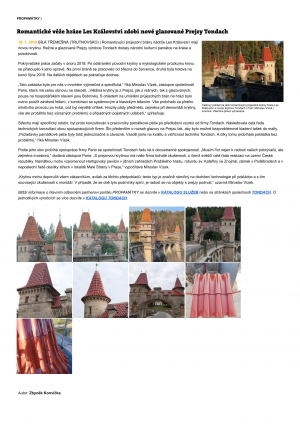 ROMANTICKÉ VĚŽE HRÁZE LES KRÁLOVSTVÍ ZDOBÍ NOVÉ GLAZOVANÉ PREJZY TONDACH