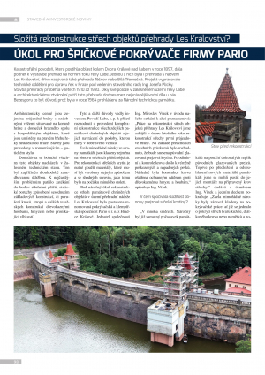 SLOŽITÁ REKONSTRUKCE STŘECH PŘEHRADY LES KRÁLOVSTVÍ