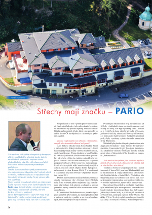 STŘECHY MAJÍ ZNAČKU PARIO