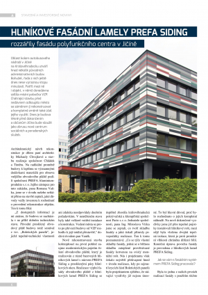 HLINÍKOVÉ FASÁDNÍ LAMELY PREFA SIDING ROZZÁŘILY FASÁDU POLYFUNKČNÍHO CENTRA V JIČÍNĚ
